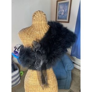 Real Feather shawl for a night out. Truly beautiful piece. Party wear, Christmas